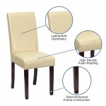 Ivory LeatherSoft Parsons Chair