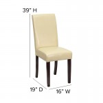 Ivory LeatherSoft Parsons Chair