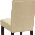 Ivory LeatherSoft Parsons Chair