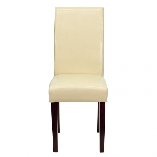 Ivory LeatherSoft Parsons Chair