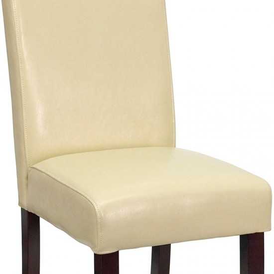 Ivory LeatherSoft Parsons Chair