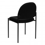 Comfort Black Fabric Stackable Steel Side Reception Chair