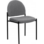 Comfort Gray Fabric Stackable Steel Side Reception Chair