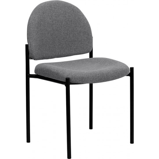 Comfort Gray Fabric Stackable Steel Side Reception Chair