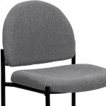 Comfort Gray Fabric Stackable Steel Side Reception Chair