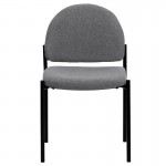 Comfort Gray Fabric Stackable Steel Side Reception Chair