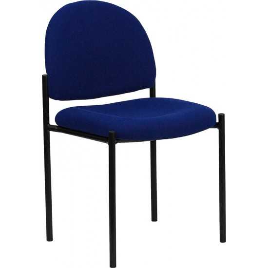 Comfort Navy Fabric Stackable Steel Side Reception Chair