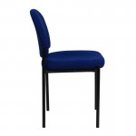 Comfort Navy Fabric Stackable Steel Side Reception Chair