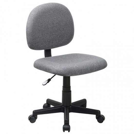 Mid-Back Gray Fabric Swivel Task Office Chair