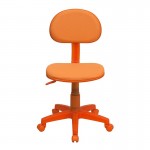 Orange Fabric Swivel Task Office Chair