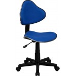 Blue Fabric Swivel Ergonomic Task Office Chair