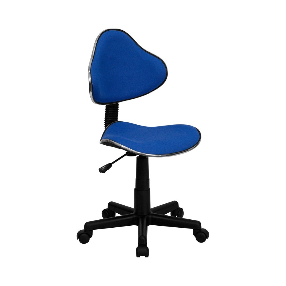 Blue Fabric Swivel Ergonomic Task Office Chair