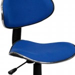 Blue Fabric Swivel Ergonomic Task Office Chair