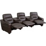 Theatre Seats | LeatherSoft Reclining Home Theatre Sectional Sofa