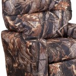 Contemporary Camouflaged Fabric Kids Recliner with Cup Holder