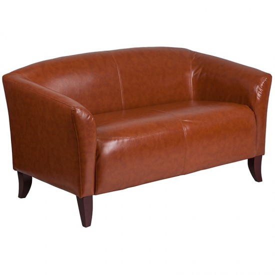 Cognac LeatherSoft Loveseat