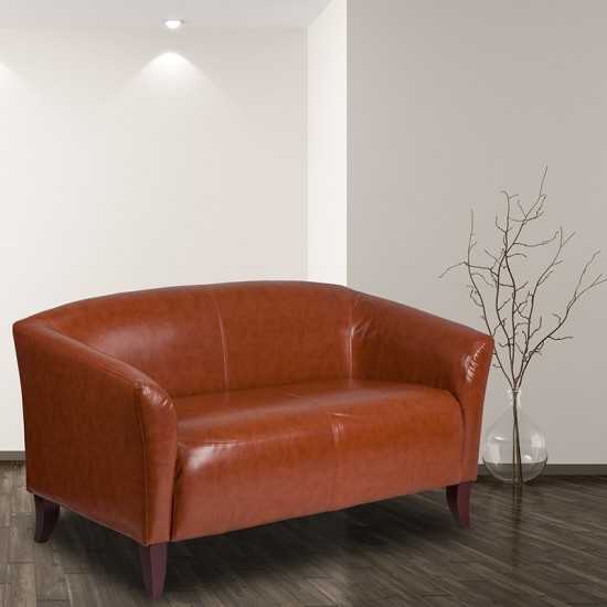 Cognac LeatherSoft Loveseat