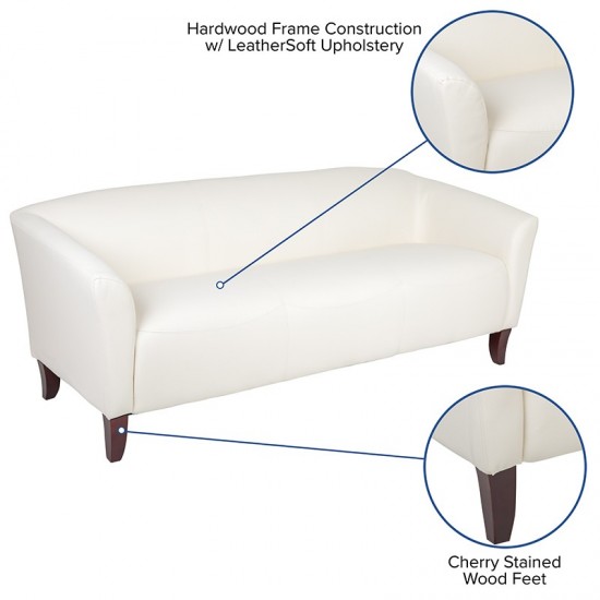 Ivory LeatherSoft Sofa