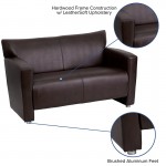Brown LeatherSoft Loveseat