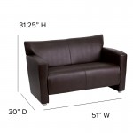 Brown LeatherSoft Loveseat