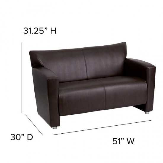 Brown LeatherSoft Loveseat