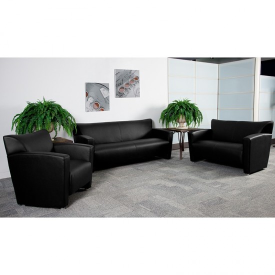 Black LeatherSoft Sofa