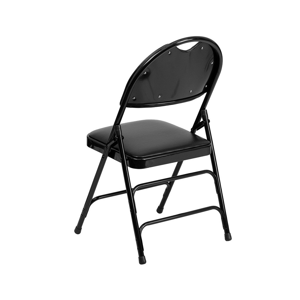 2 Pack HERCULES Series UltraPremium Triple Braced Black Vinyl Metal