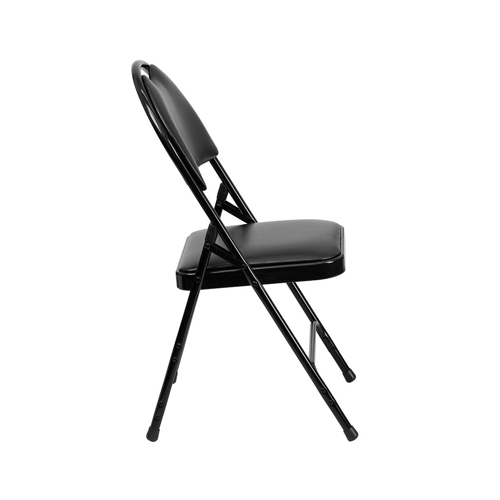 2 Pack HERCULES Series UltraPremium Triple Braced Black Vinyl Metal