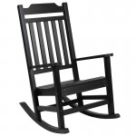 Set of 2 Winston All-Weather Rocking Chair in Black Faux Wood
