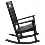 Set of 2 Winston All-Weather Rocking Chair in Black Faux Wood