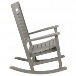 Set of 2 Winston All-Weather Rocking Chair in Gray Faux Wood