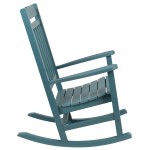 Set of 2 Winston All-Weather Rocking Chair in Teal Faux Wood