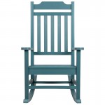 Set of 2 Winston All-Weather Rocking Chair in Teal Faux Wood