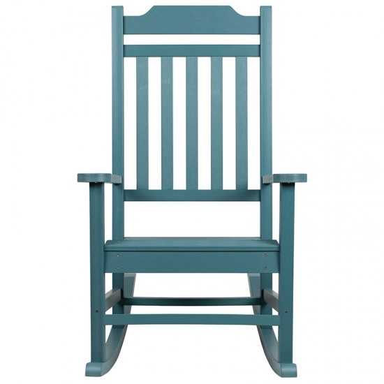 Set of 2 Winston All-Weather Rocking Chair in Teal Faux Wood