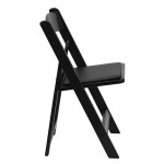 Folding Chairs with Padded Seats | Set of 2 Black Resin Folding Chair with Vinyl Padded Seat