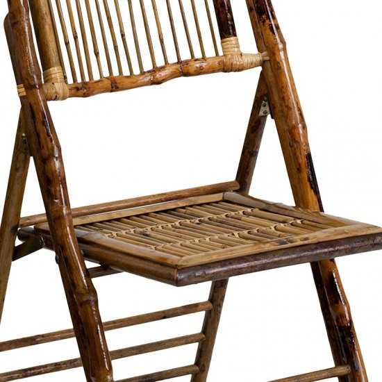 Bamboo Folding Chairs | Set of 2 Bamboo Wood Folding Chairs