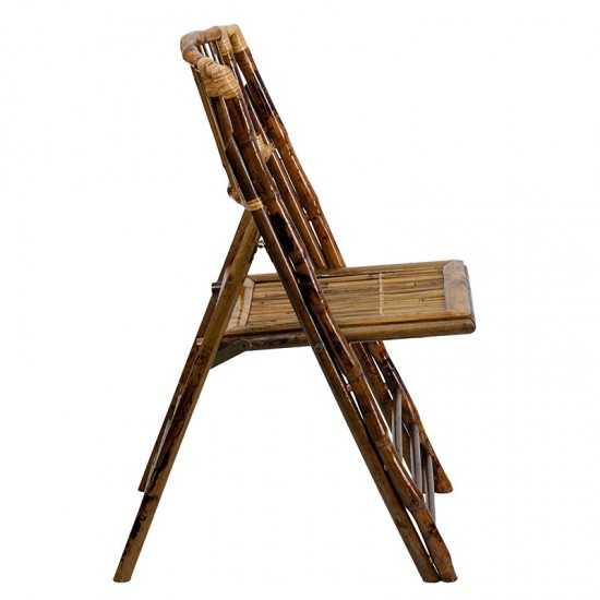 Bamboo Folding Chairs | Set of 2 Bamboo Wood Folding Chairs