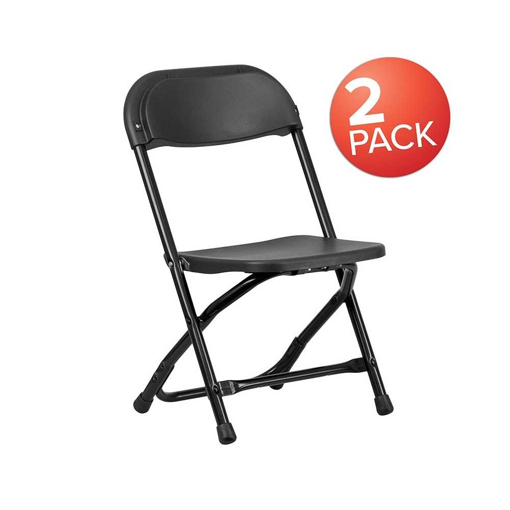 2 Pack Kids Black Plastic Folding Chair 2 Pack Kids Black Plastic Folding Chair