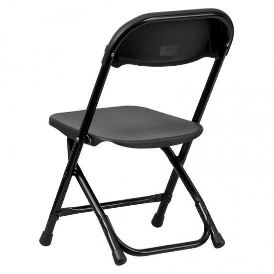 2 Pack Kids Black Plastic Folding Chair