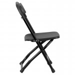 2 Pack Kids Black Plastic Folding Chair