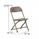 2 Pk. Kids Brown Plastic Folding Chair