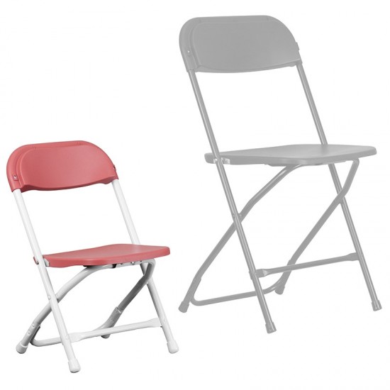 2 Pack Kids Burgundy Plastic Folding Chair