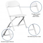 2 Pack Kids White Plastic Folding Chair