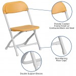 2 Pk. Kids Yellow Plastic Folding Chair