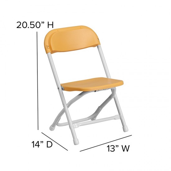 2 Pk. Kids Yellow Plastic Folding Chair