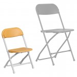 2 Pk. Kids Yellow Plastic Folding Chair