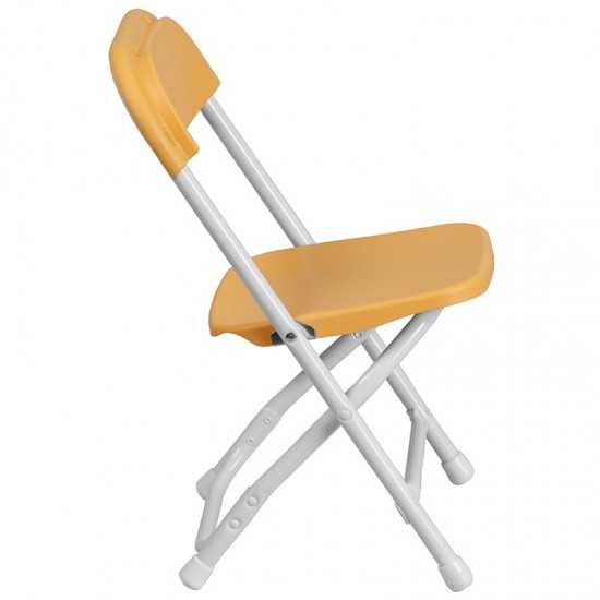 2 Pk. Kids Yellow Plastic Folding Chair