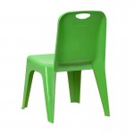 2 Pack Green Plastic Stackable School Chair with Carrying Handle and 11" Seat Height