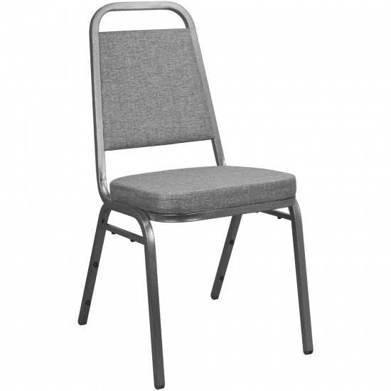 Advantage Charcoal Gray Fabric-Padded Banquet Stackable Chairs