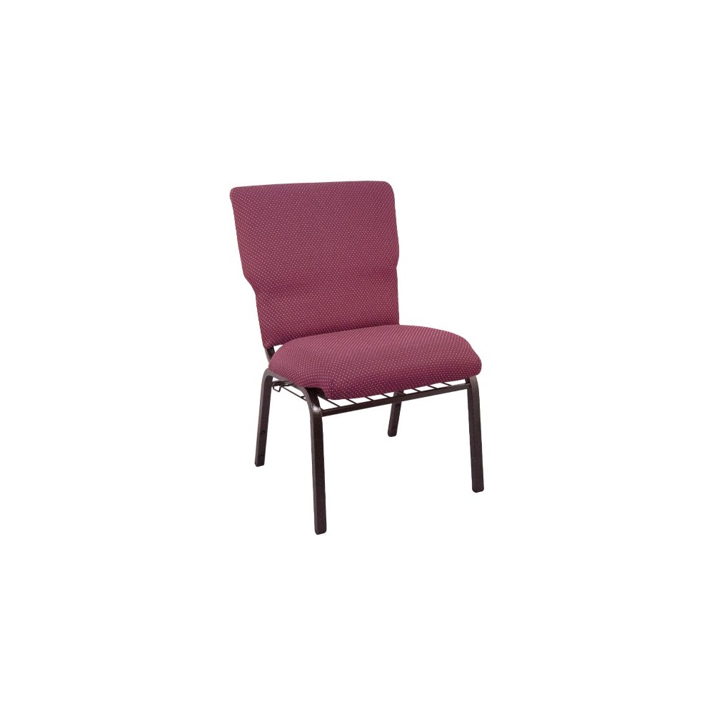 Advantage Burgundy Pattern Discount Church Chair - 21 in. Wide